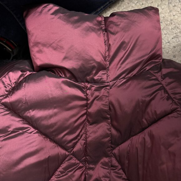 NWT Anthropologie OOF Metallic Quilted Puffer Coat Jacket NEW $400 S Purple RARE - Picture 7 of 8